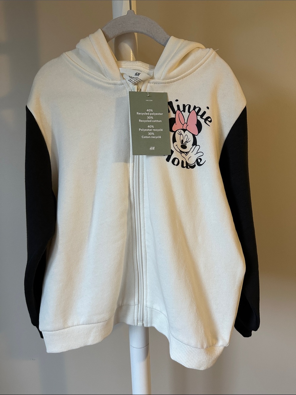 ✨NEW Disney x H&M Minnie Mouse Zip Up Hoodie Size 4-6 Years